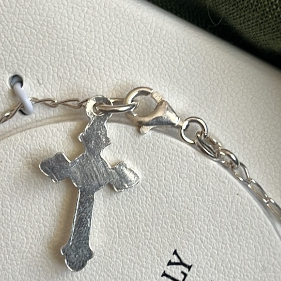 Brand New Sterling Silver Cross Bracelet Religious Christian Jesus Made in Italy - Picture 8 of 14